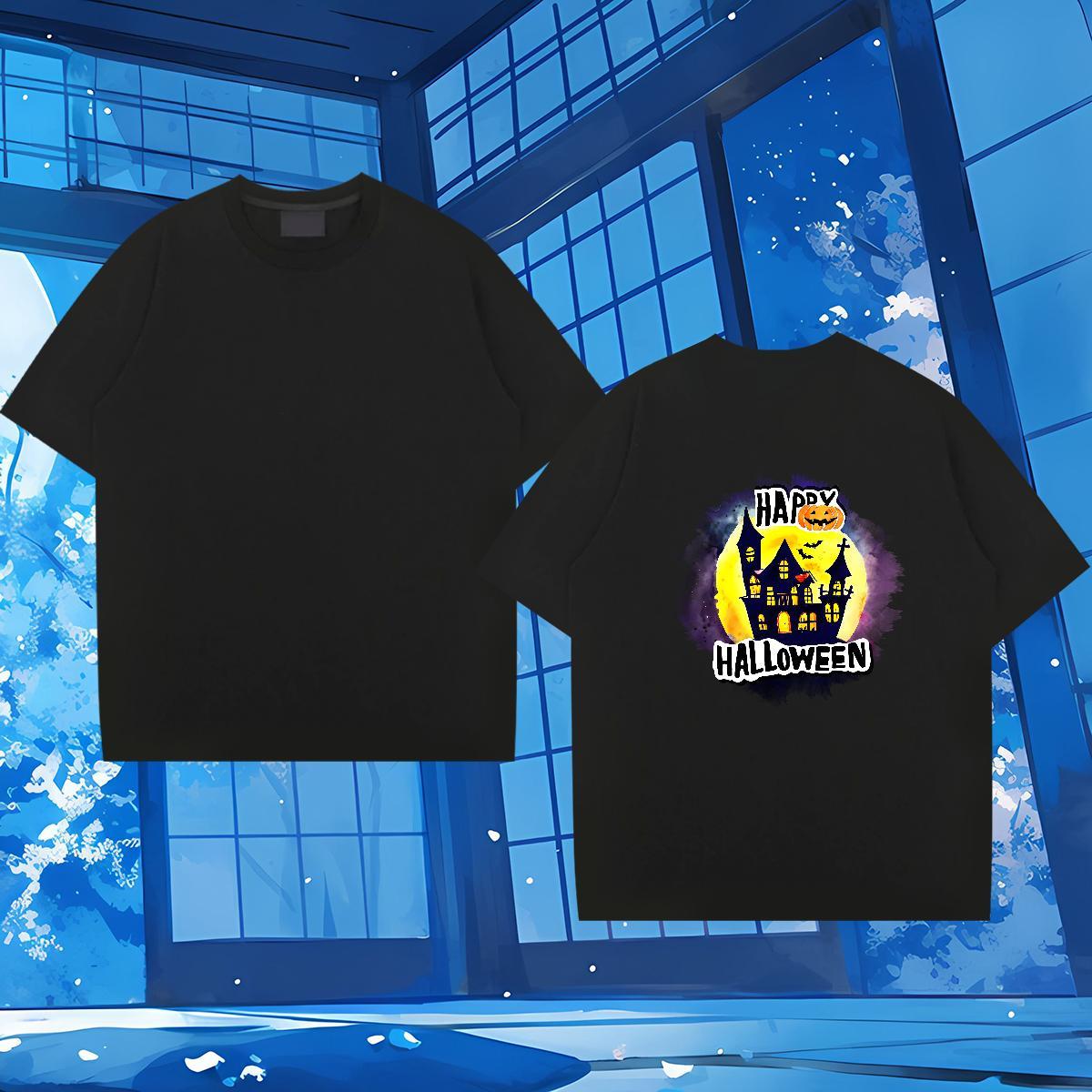 New T Shirt For Man 230g Pure Cotton Casual Tops Tees Breathable Short Sleeve Loose Fit Men Tshirts Custom Anime