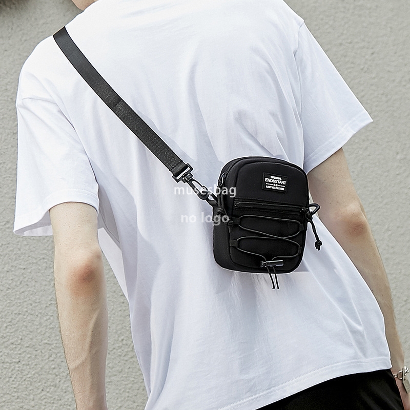 Men's small body bag fashion mobile phone crossbody bag ins function Day diagonal backpack leisure multi-functional shoulder bag