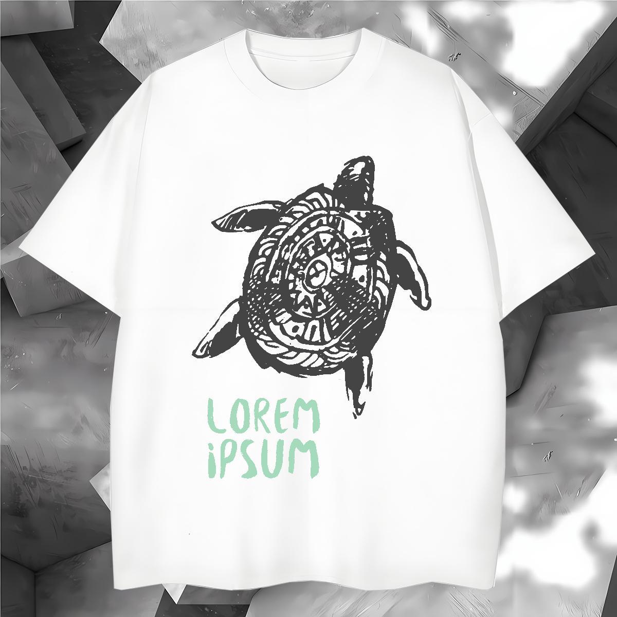 T Shirt For Man 230g Cotton Home Outdoor Short Sleeve O-Neck Plus Size Cartoon Men Tshirts Stylist Wholesale Tees