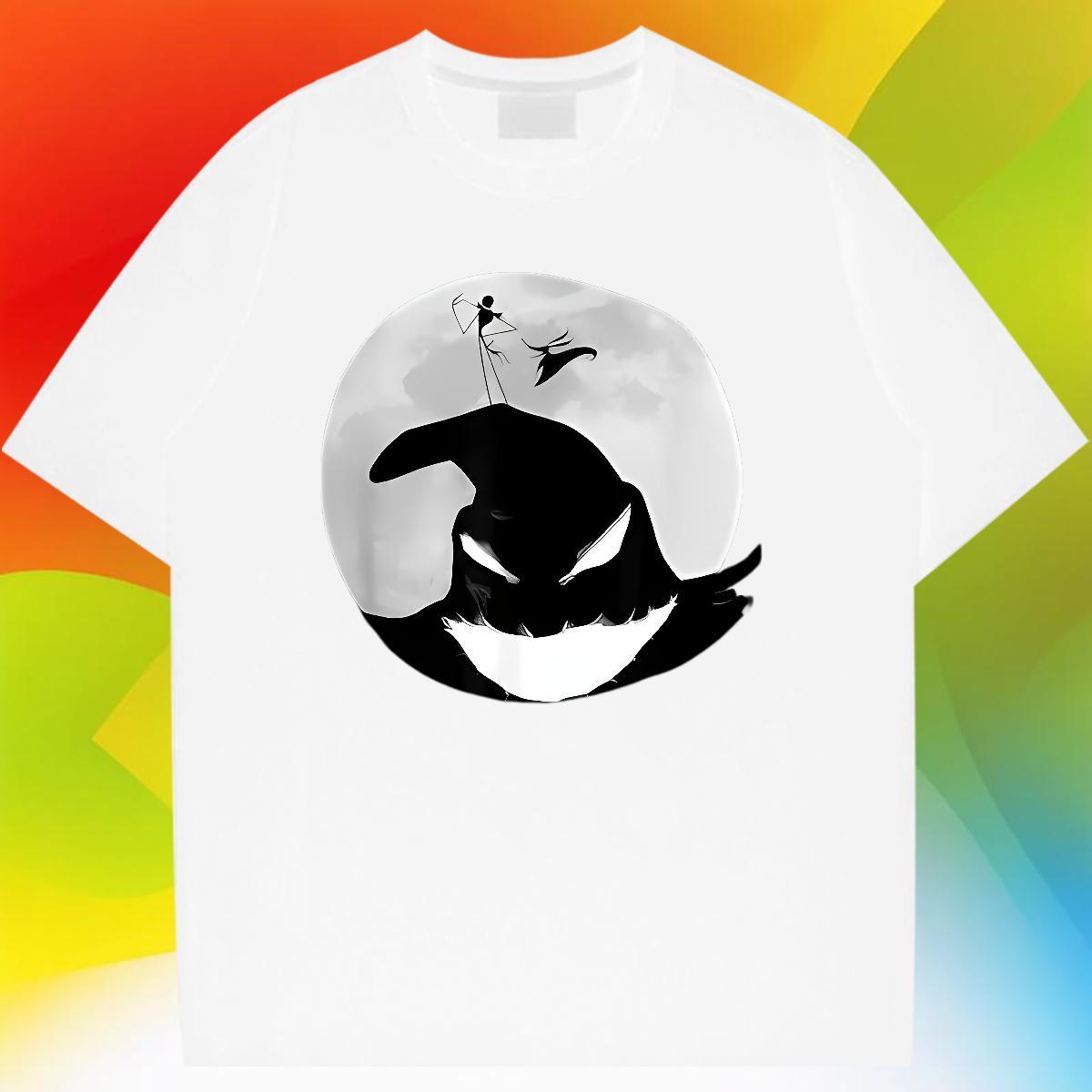 Stylist Mens T Shirts 100% Cotton 230g halloween Sports Casual Tees Breathable Crew Neck Soft Men Tees DIY Printed