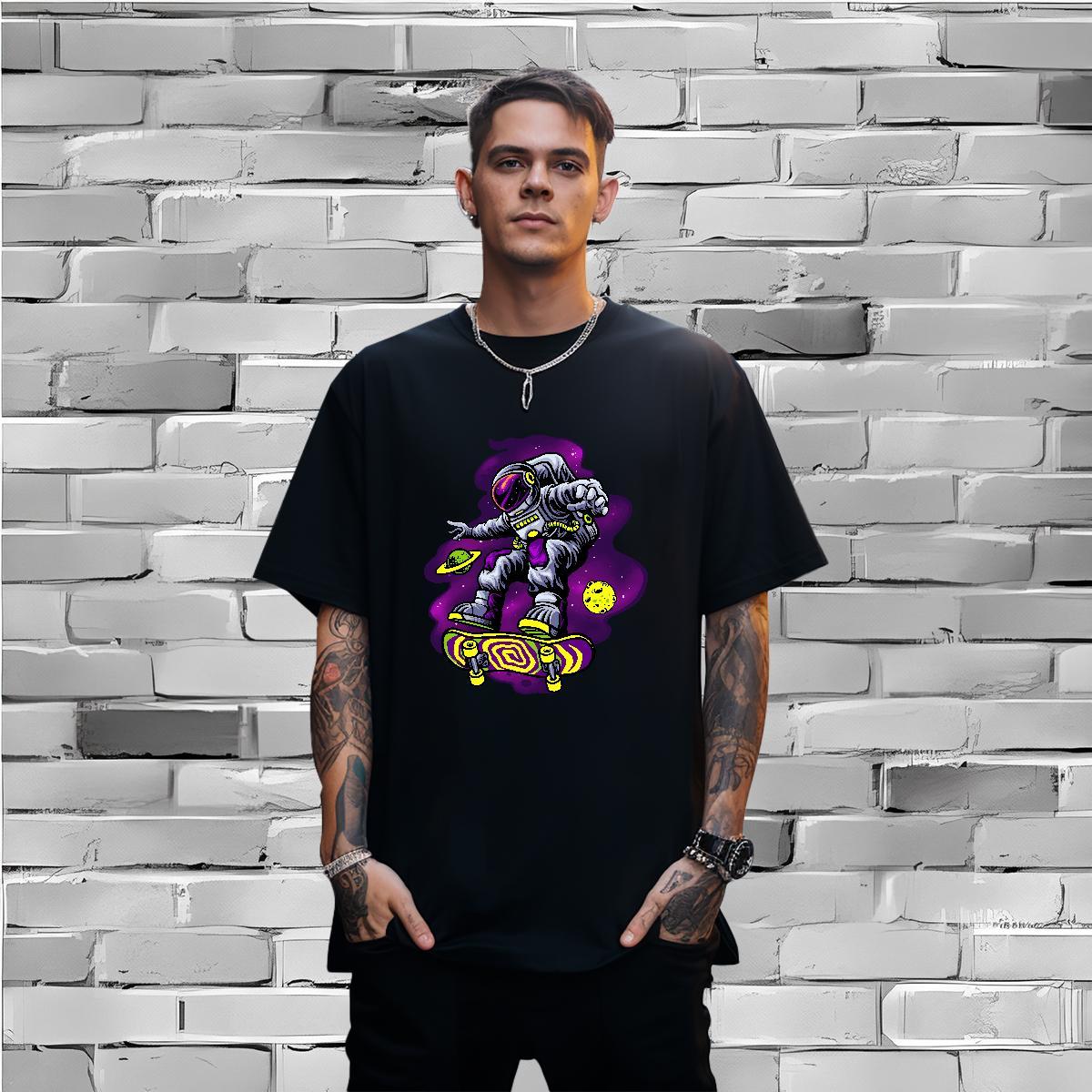 Men T Shirts 230g Pure Cotton universe Sport Crew Neck Breathable Anime Print Men Clothes T-Shirt Fashion Casual TOP Quality Top Tees