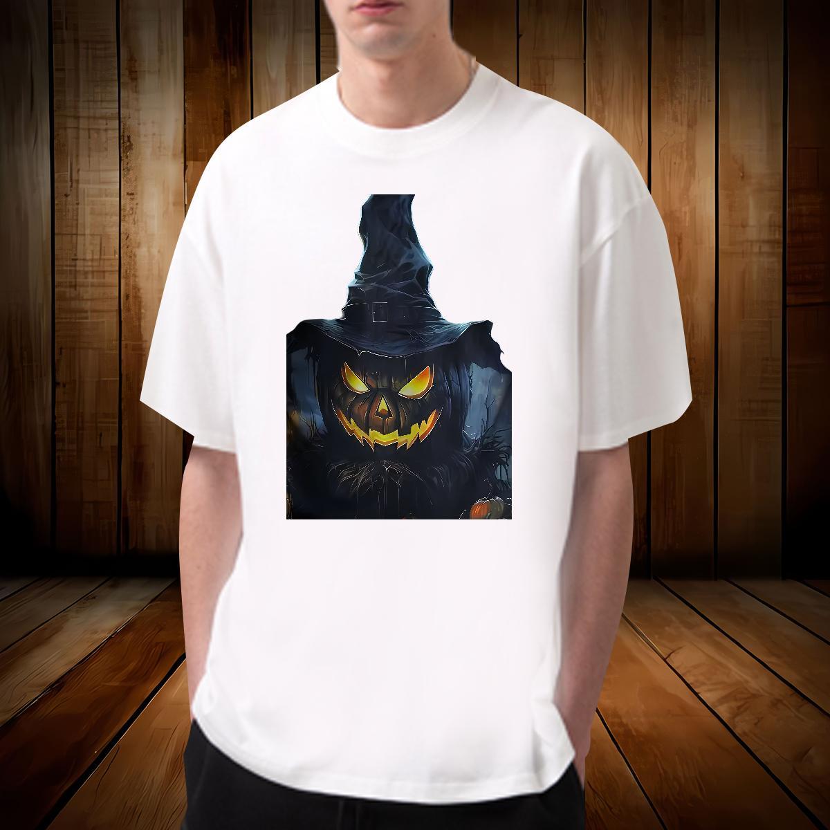 Custom T-Shirts for Men 100% Cotton 230g pumpkin Home Outdoor Tshirts Breathable Soft Classic Men Clothes T-Shirt Oversized