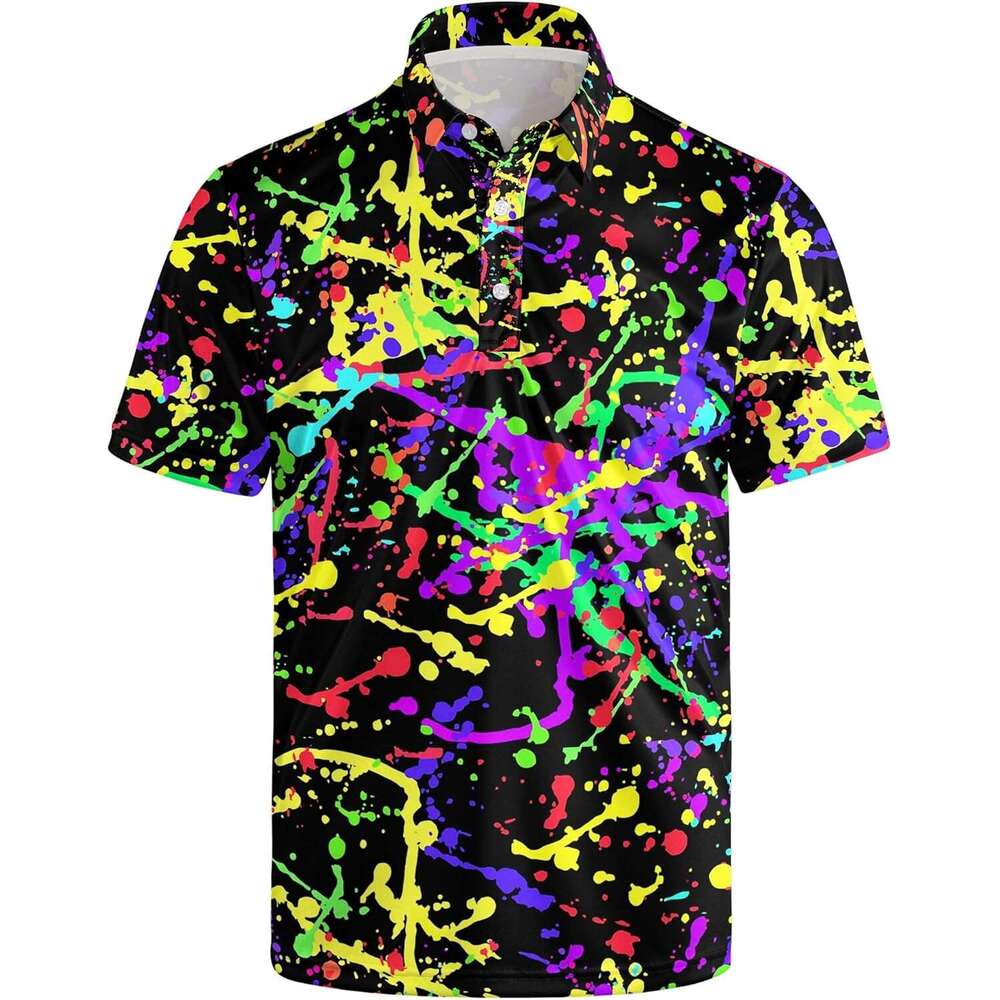 Fashion Mens Polo shirt Golf Shirts Dry Fit Short Sleeve Casual Performance Moisture Wicking Polo Shirt Polos shirts tshirt Casual tops summer clothes