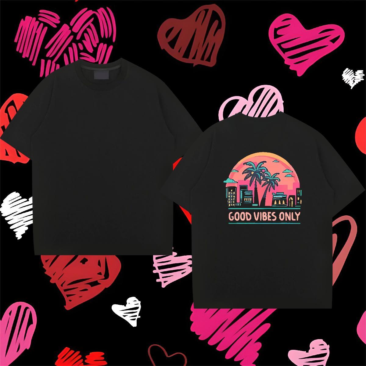 Brand T-Shirts for Men 230g Cotton tree Casual Beach Clothings Breathable Short Sleeve Popular Mens Tshirts Custom Print Plus Size