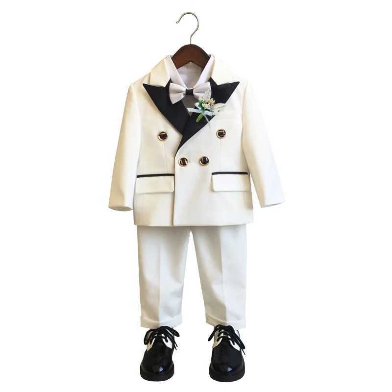 Suits Baby Boys Suit Boys White Suit For Wedding Jacket Pants Tie 3Pcs Photograph Suit Child Formal Blazer Kid 1 Year Birthday Costume