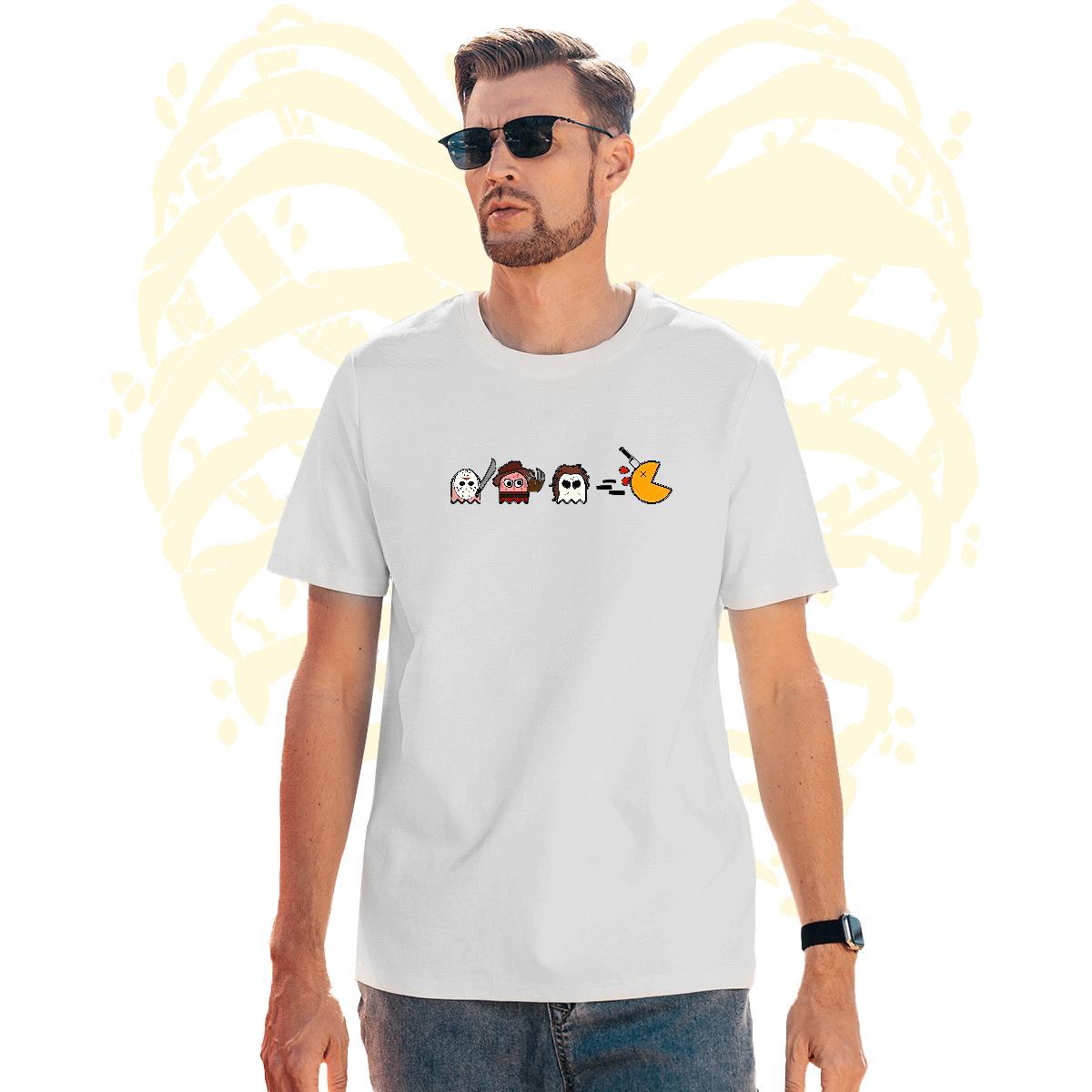 Comfortable Men Tshirts 100% Cotton 230g halloween T Shirt For Man High Street Hip Hop Crew Neck DIY Logo Oversized Brand Tees Shirts