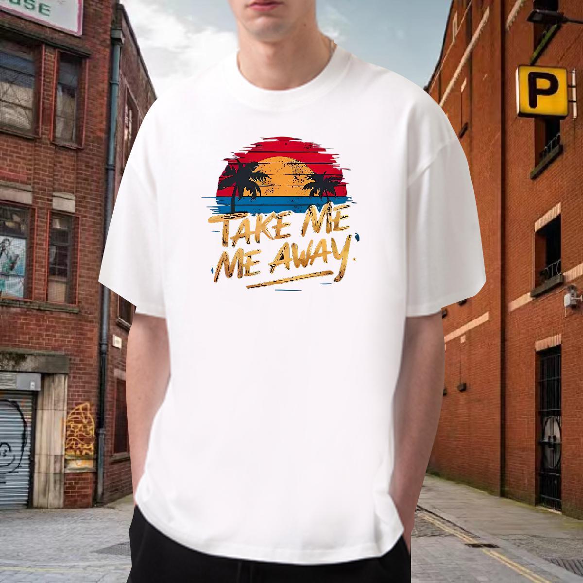 Mens T Shirts 230g Pure Cotton beach Street Round Neck Short Sleeve Cartoon Printing L-4XL Men Clothes T-Shirt Fashion New Free Shipping Top Tees