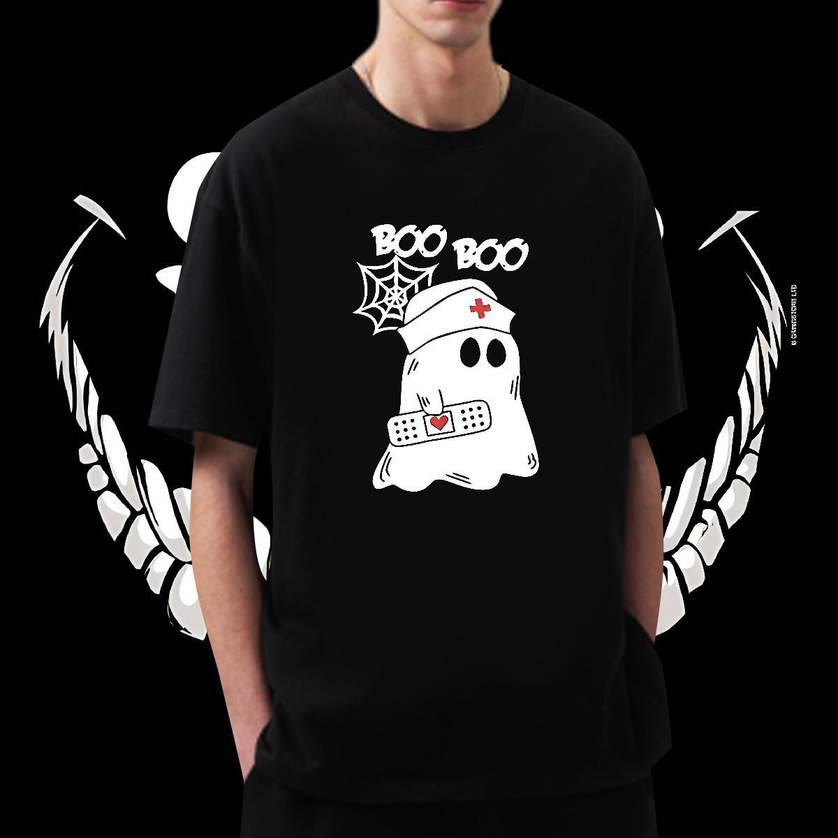 Custom Man T Shirts 230g Cotton halloween Casual Clothings Short Sleeve Soft Comfortable Couples T Shirts Custom Anime