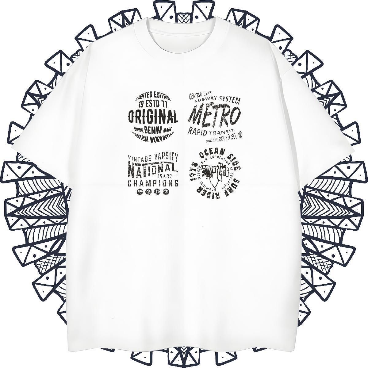 Loose Mens Tshirts 230g Pure Cotton Casual Daily Wear letter Oversized 4XL Breathable Short Sleeve Classic Mens T Shirts Top Tees