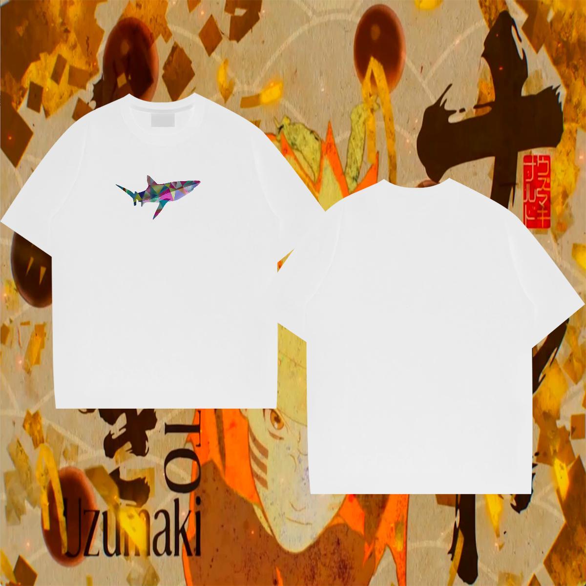 Classic Men Tshirts 230g Cotton Street Wear fish Anime Crew Neck Casual New T-Shirts Tops Tees