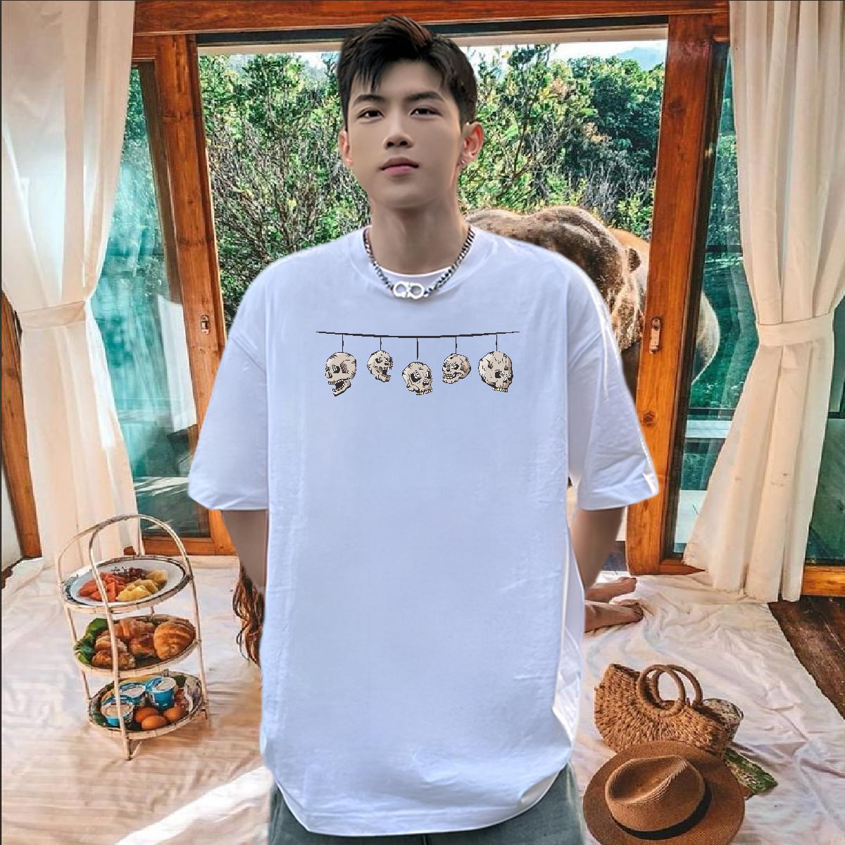 Classic T shirt 230g Cotton Bunting Outdoor Tops Tees Breathable Short Sleeve Soft Men Tops Tees Custom Big Size