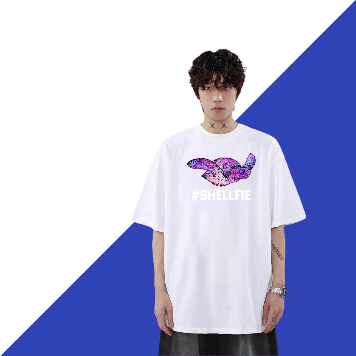 Wholesale Men Clothes T-Shirt 230g Pure Cotton Casual Beach tortoise Custom Print Plus Size Round Neck Short Sleeve Factory Direct Men T Shirts Tops S