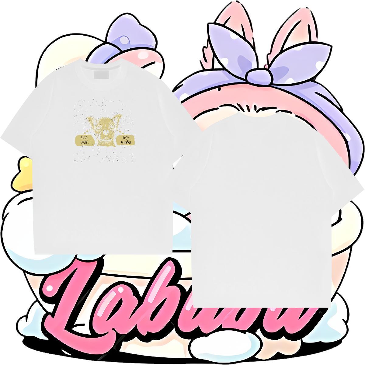 Comfortable Couples T Shirts 230g Pure Cotton Sports Casual dog Oversized Crew Neck Stylist Man T Shirts Clothes