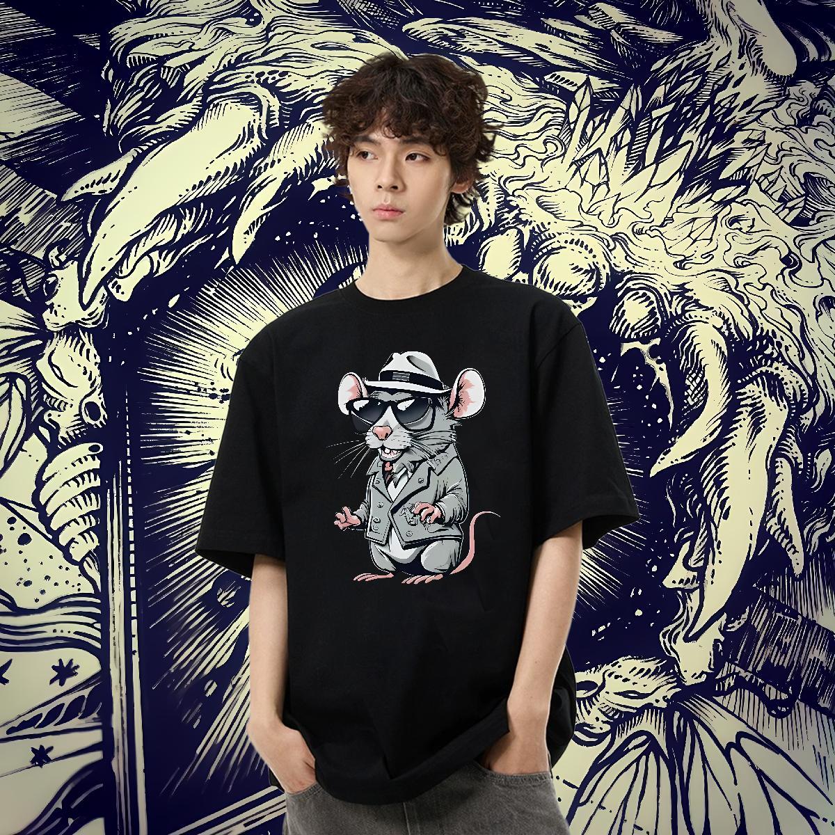 Comfortable Tshirt for Man Woman 230g Pure Cotton Sports Casual mouse Plus Size Custom Crew Neck Breathable DIY Customized T-Shirts for Men Top Tees