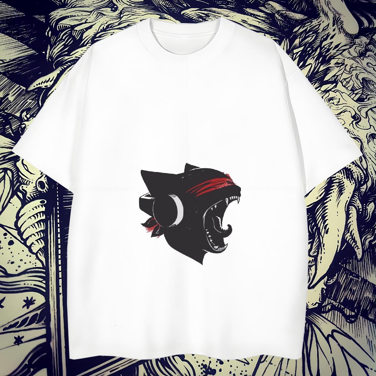 2024 Designer T Shirts Men 100% Cotton 230g cat Sport Wear Breathable Short Sleeve Cool Design Men Tshirts DIY Anime