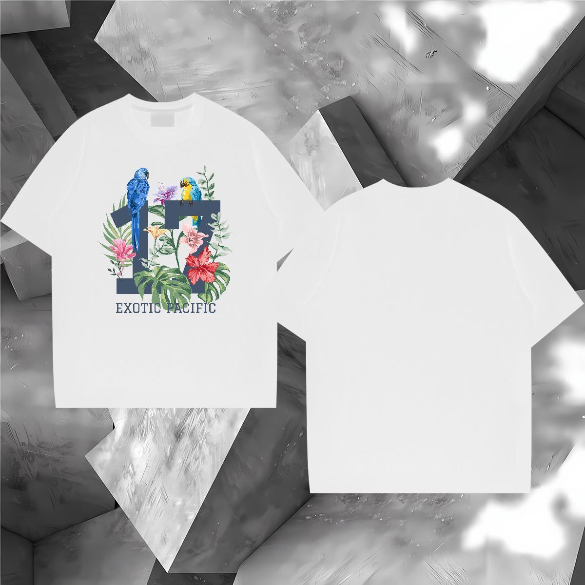 Brand T-Shirts for Men 230g Pure Cotton bird Sports Casual Tee Shirt Crew Neck Breathable Comfortable Men Tees Customized Print