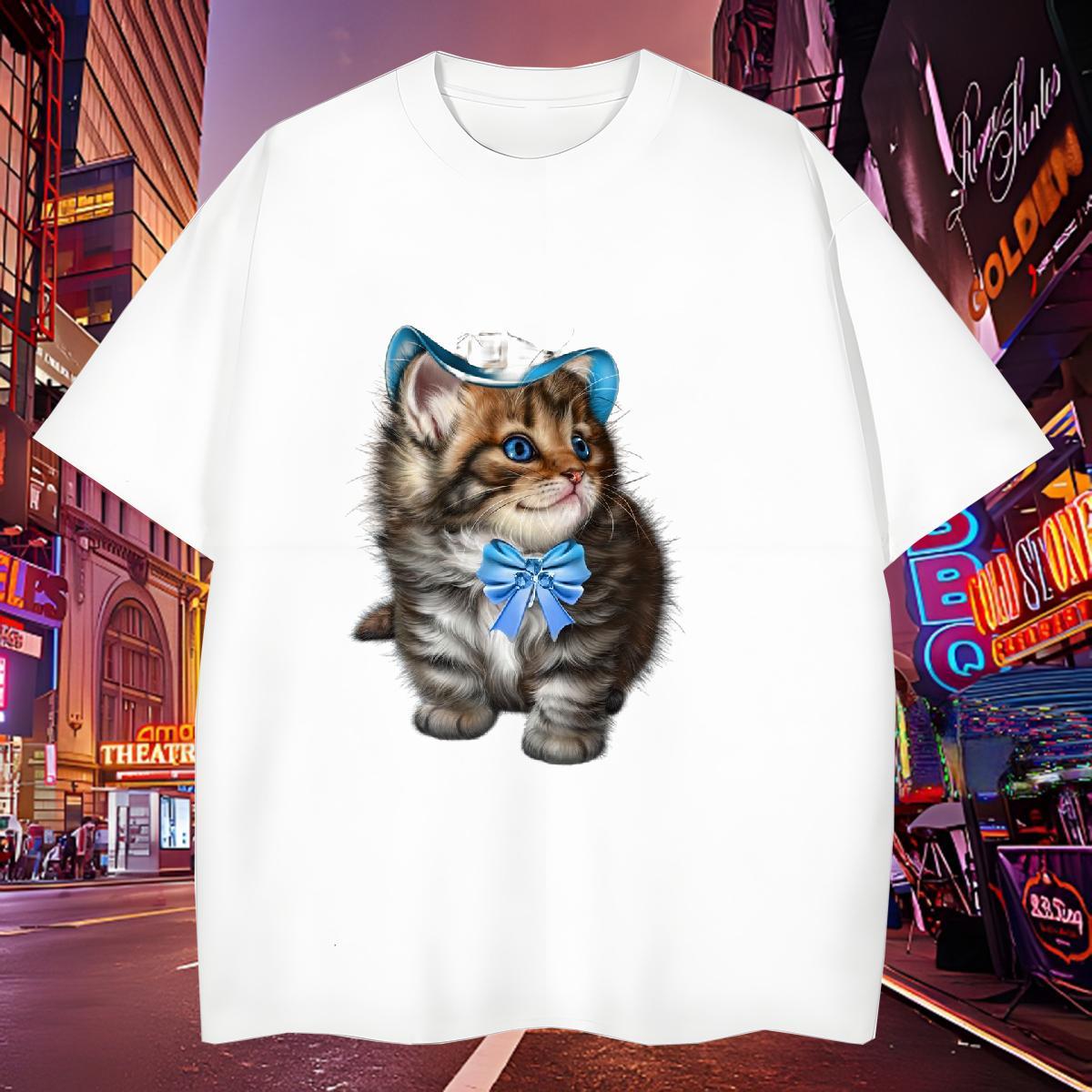 TOP Quality Men Clothes T-Shirt 230g Pure Cotton cute T Shirts Men Street Wear Breathable Short Sleeve Plus Size Custom Free Shipping Clothings