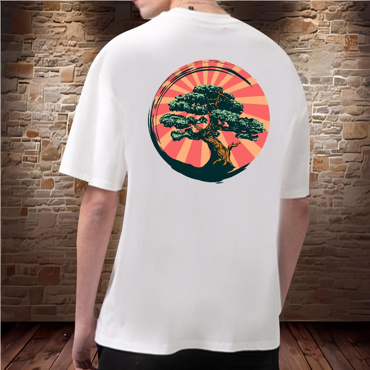 Classic T shirt 230g 100% Cotton tree Street wear Hip Hop Tshirts Breathable Short Sleeve Designer Men Tshirts Custom Cartoon