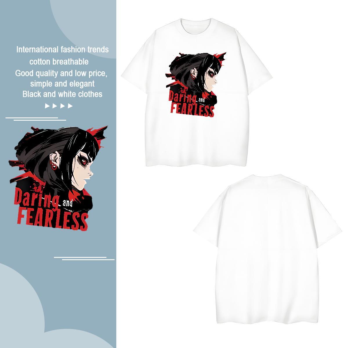 T shirt 100% Cotton 230g Terror Casual O-Neck Short Sleeve Custom Print Plus Size Tshirts New Comfortable Clothings