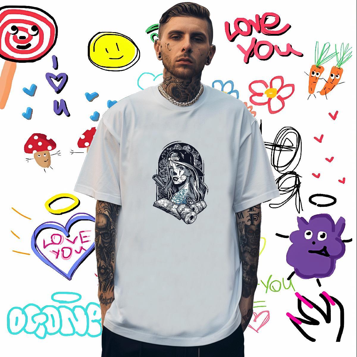 Men T Shirts 230g Pure Cotton money Daily Wear Short Sleeve Soft Custom Printed Tshirts Fashion New Designer Tees Shirts