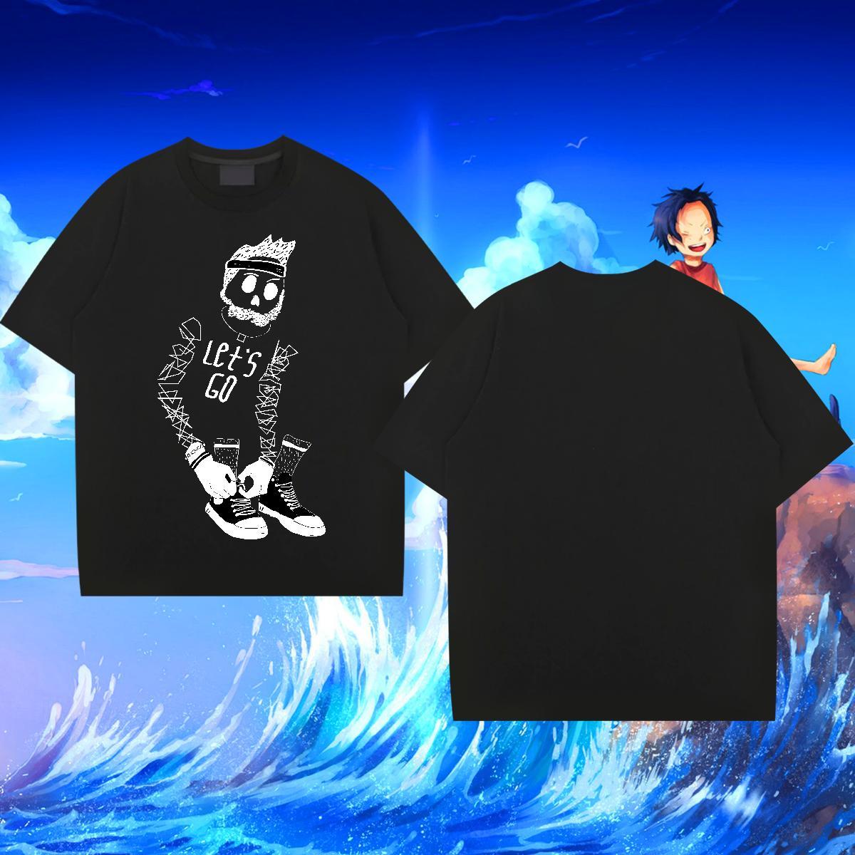 Wholesale Mens Tshirts 230g Pure Cotton Anime Printing Street ET Custom Printing Breathable Customized T-Shirts Top Tees