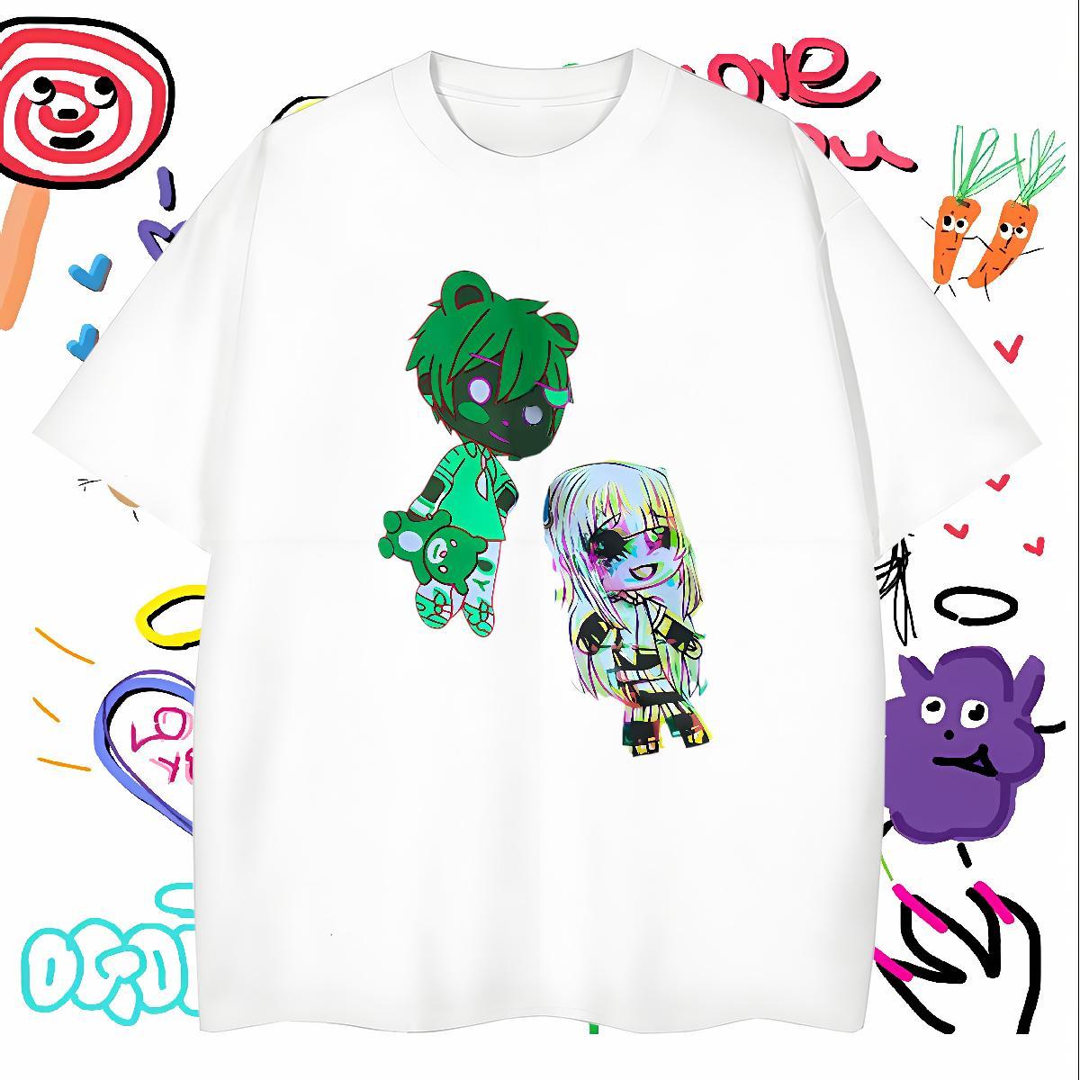 T-Shirts 230g 100% Cotton icon Summer Casual Short Sleeve Soft Anime Men Tees Fashion Cool Design Tees Shirts