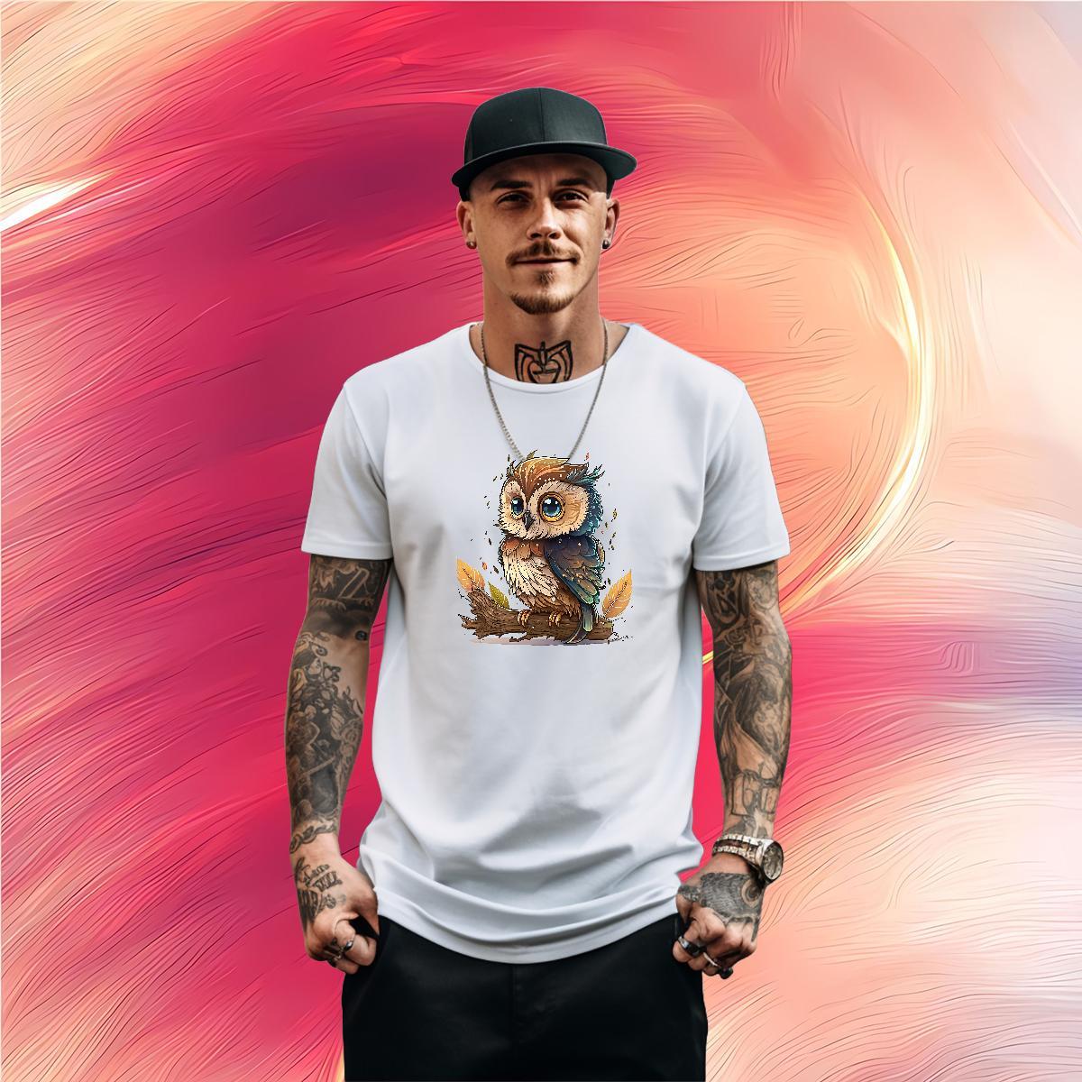 Classic Casual T Shirt For Man 230g Cotton Owl Daily Wear Tops Breathable Short Sleeve TOP Quality Mens Tshirts Oversized 3XL 4XL