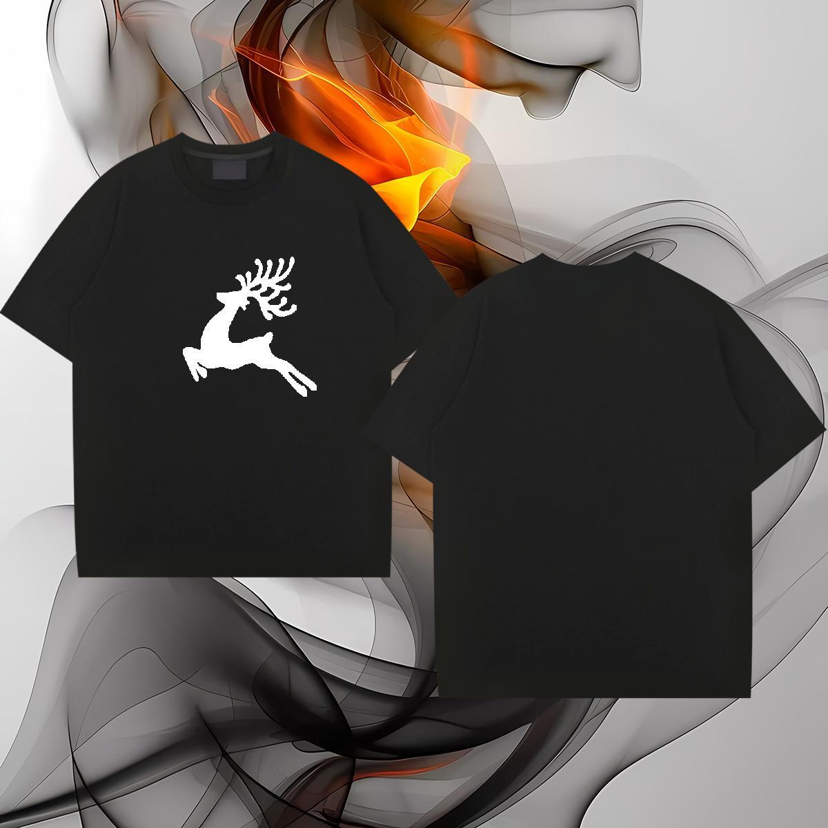 Mens T Shirts 230g Cotton Christmas Spring Summer Crew Neck DIY Logo Oversized Mens Tshirts 2024 New Cool Top Tees