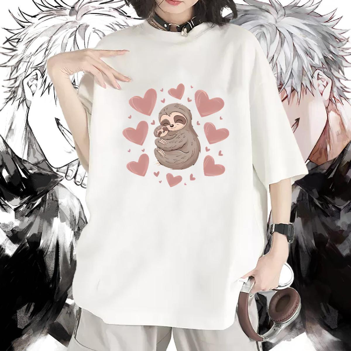 Lady Womens T Shirts O-Neck Short Sleeve Women Tees Customized Print bear Sports Casual 230g Cotton Fashion Top Tees