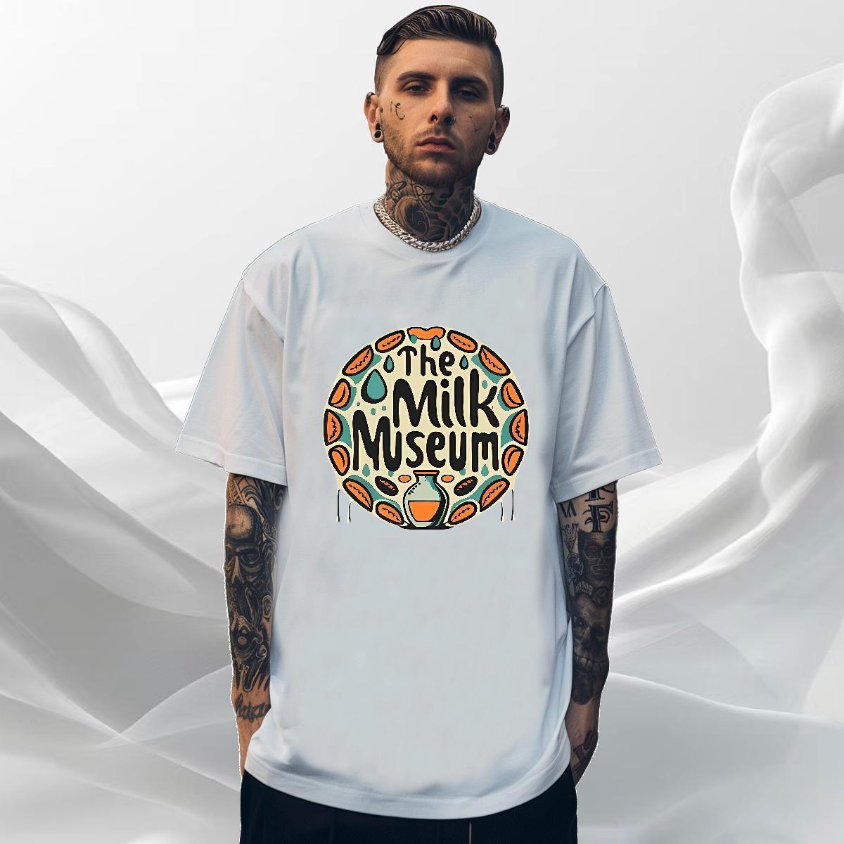 Loose Men Tees 230g Cotton Hip Hop Street letter Anime Print Round Neck Short Sleeve New Designer T shirt Tees Shirts