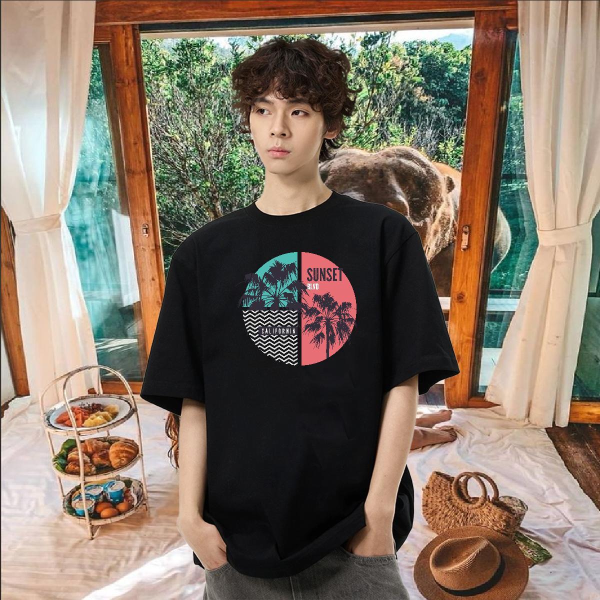 Stylist Mens T Shirts 230g Pure Cotton tree Daily Wear Tops Tees Short Sleeve Soft Classic Tshirt for Man Woman Custom Anime