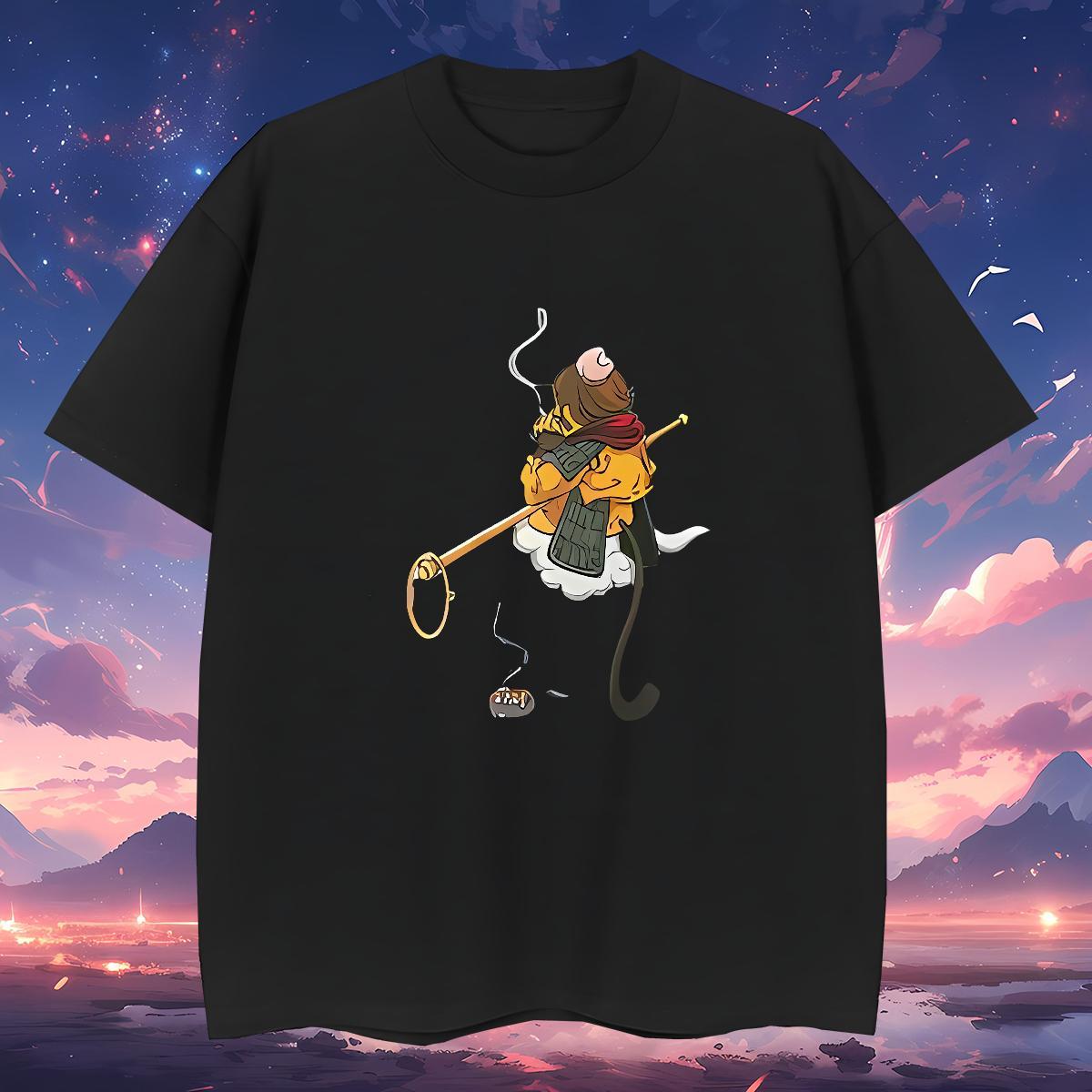 Factory Direct T-Shirts 100% Cotton 230g monkey Hip Hop Tshirts Short Sleeve O-Neck Wholesale Men Tshirts Skull