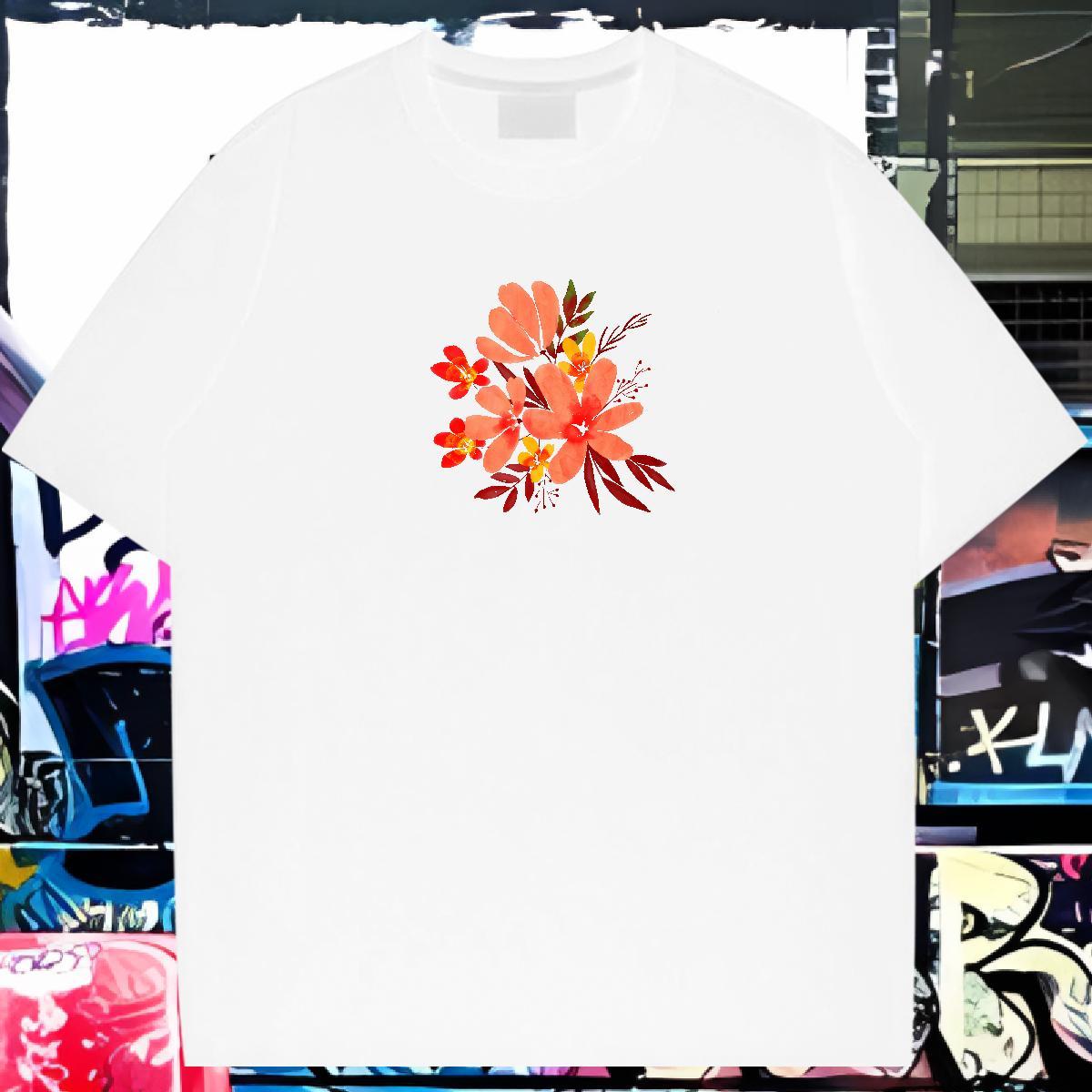 T Shirt For Man 230g 100% Cotton icon Street Casual Short Sleeve Soft DIY Printed Men Tshirts Designer Fashion Brand Clothes