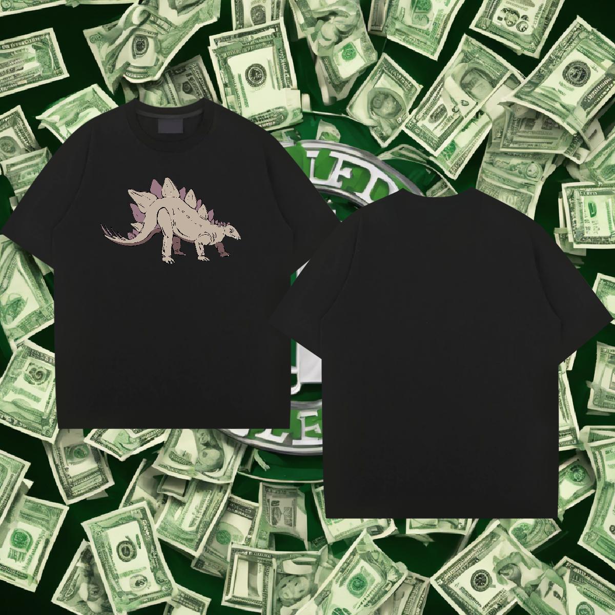 Factory Direct Men T Shirts 100% Cotton 230g dinosaur Anime Printing Street Tee Shirt Pure Cotton Cool Men Clothes T-Shirt Custom Printed