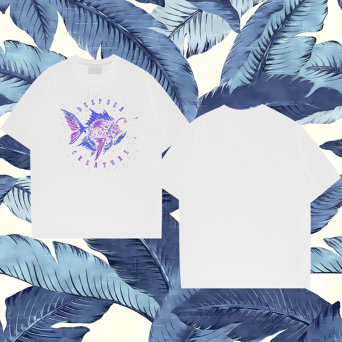 New Arrival T Shirts Men 100% Cotton 230g Spring Summer Tee Shirt Short Sleeve Soft High Quality Tshirts Cartoon Print