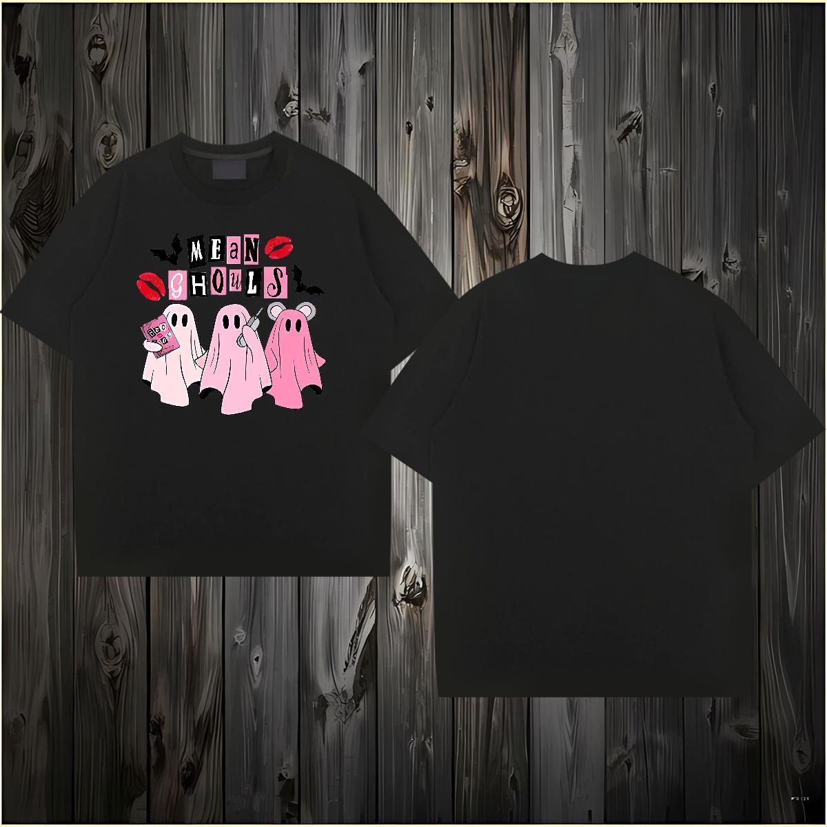 Casual New Men T Shirts 230g 100% Cotton halloween Outdoor Tees Shirts Breathable Short Sleeve Soft Men Tops Tees Custom Print Oversized