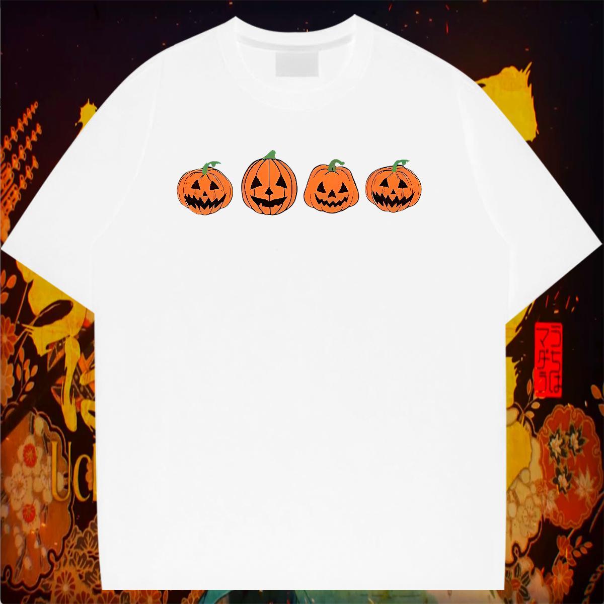 Casual New Mens T Shirts 230g Cotton halloween Hip Hop Top Tees Breathable Short Sleeve TOP Quality Men Clothes T-Shirt Oversized 3XL 4XL