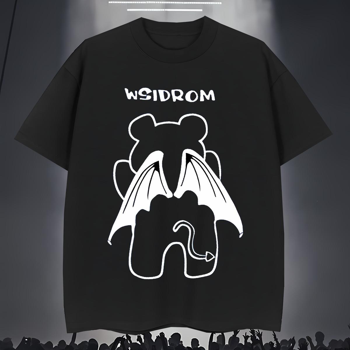 T-Shirts for Men 100% Cotton 230g bear Spring Summer Breathable Short Sleeve DIY Printed Men Tops Tees New Wholesale Clothes