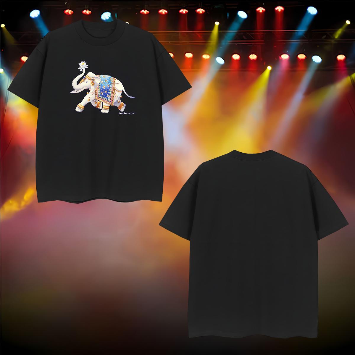 Brand Tshirt for Man Woman 100% Cotton 230g elephant T shirt Casual Beach Breathable Crew Neck Graphic Custom Tees Shirts