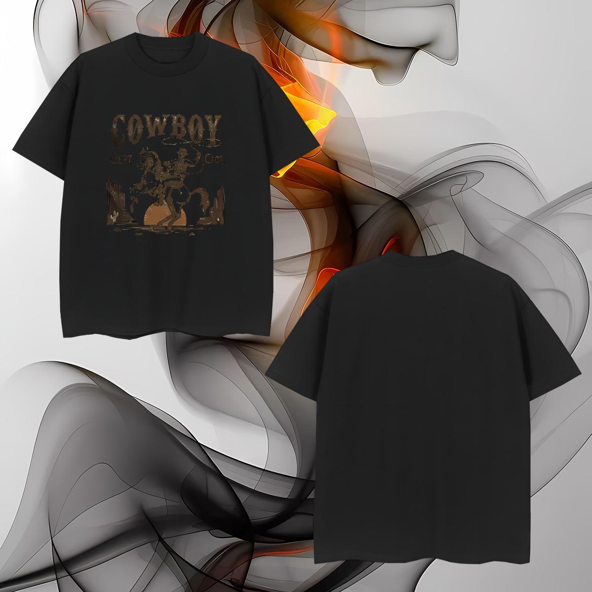 Brand Couples T Shirts 230g Cotton horse T-Shirts Street Wear Breathable Short Sleeve DIY Anime Stylist Tees