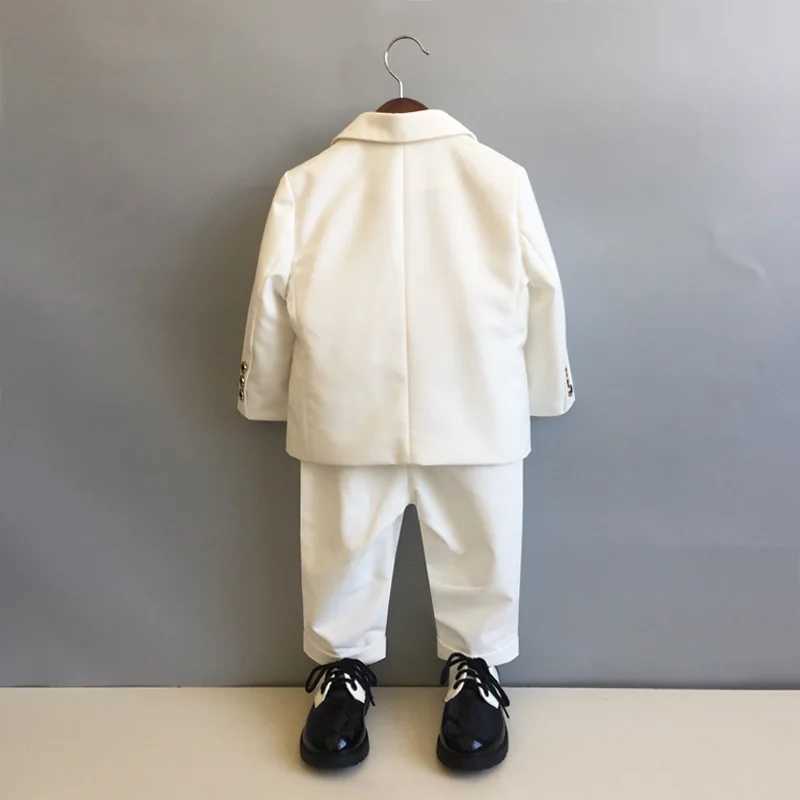 Suits Baby Boys Suit Boys White Suit For Wedding Jacket Pants Tie 3Pcs Photograph Suit Child Formal Blazer Kid 1 Year Birthday Costume