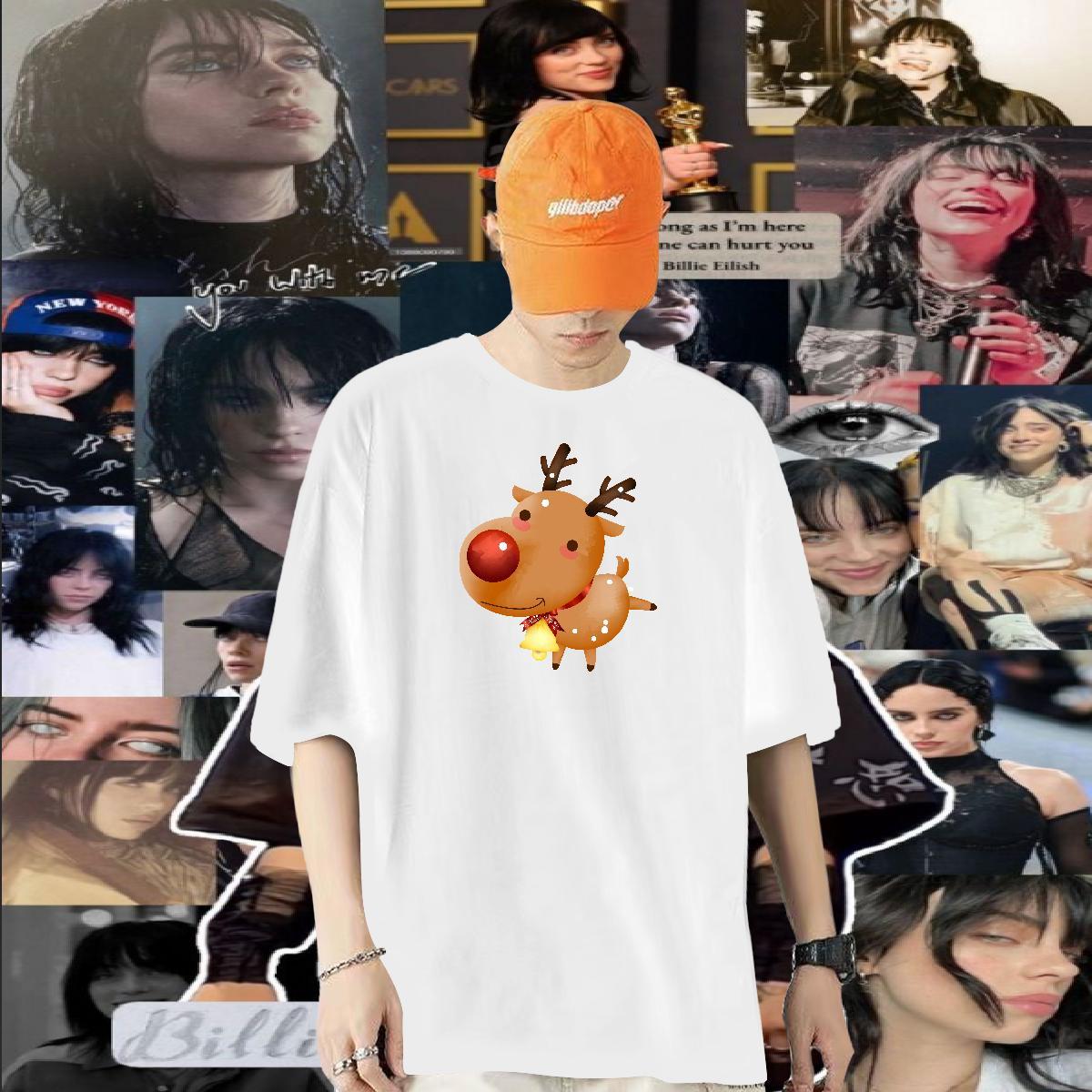 Factory Direct T Shirts Men 100% Cotton 230g Christmas Street wear Hip Hop Tees Breathable Crew Neck Popular Men Clothes T-Shirt Custom Print Plus Siz