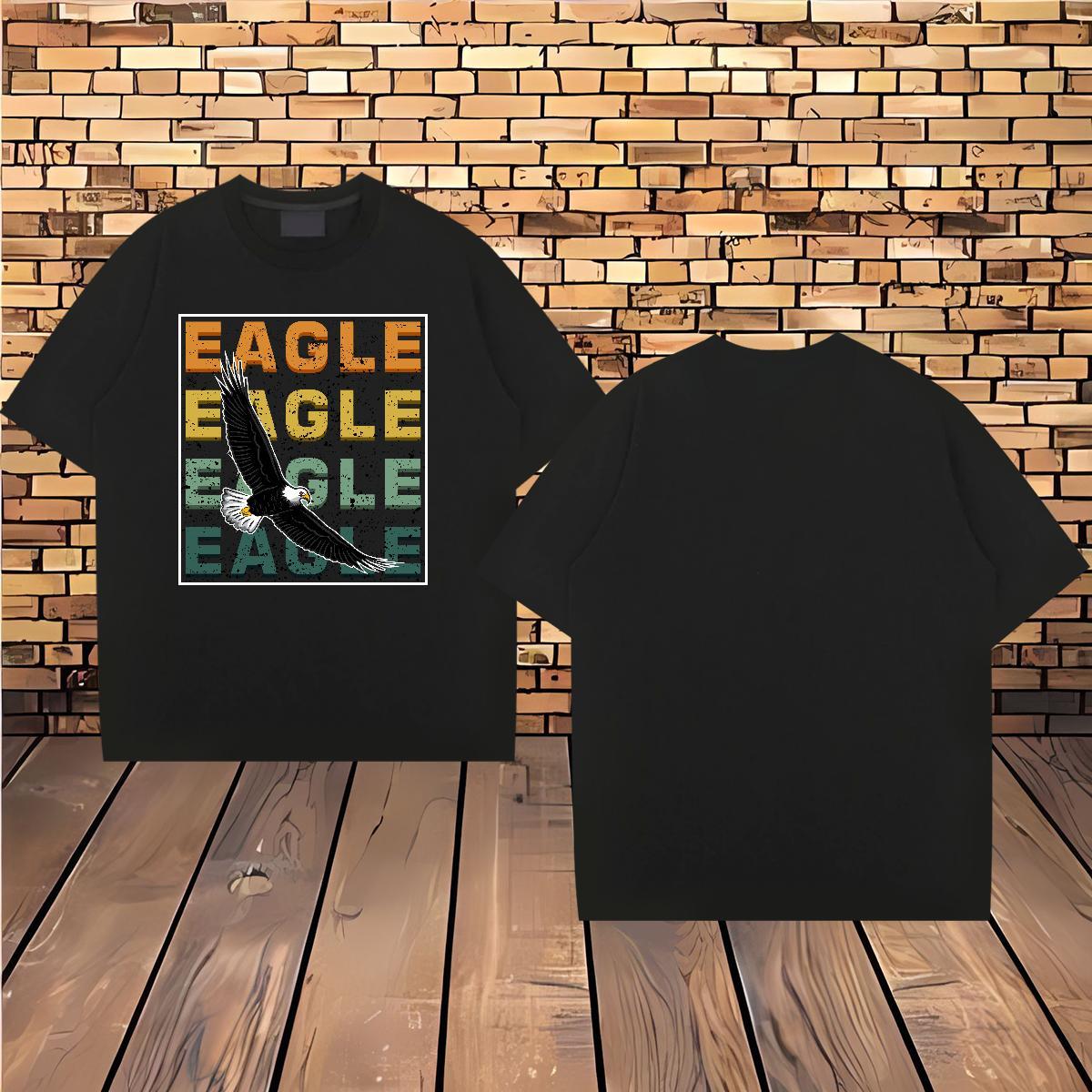 2024 Designer Man T Shirts 230g Cotton eagle Street Wear Clothings Round Neck Short Sleeve Cool Tshirt for Man Woman Customized Print