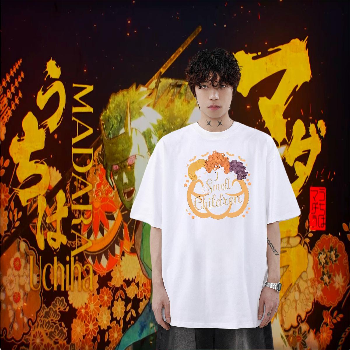 2024 DIY T Shirt For Man 100% Cotton 230g halloween High Street Hip Hop Tops Shirt Short Sleeve Soft Cool Design Couples T Shirts Anime
