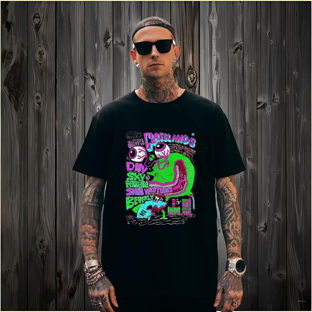 Mens T Shirts 230g 100% Cotton scare Sport Breathable Soft Oversized 3XL 4XL Tshirt for Man Woman Fashion Designer Cool Design Tees Shirts