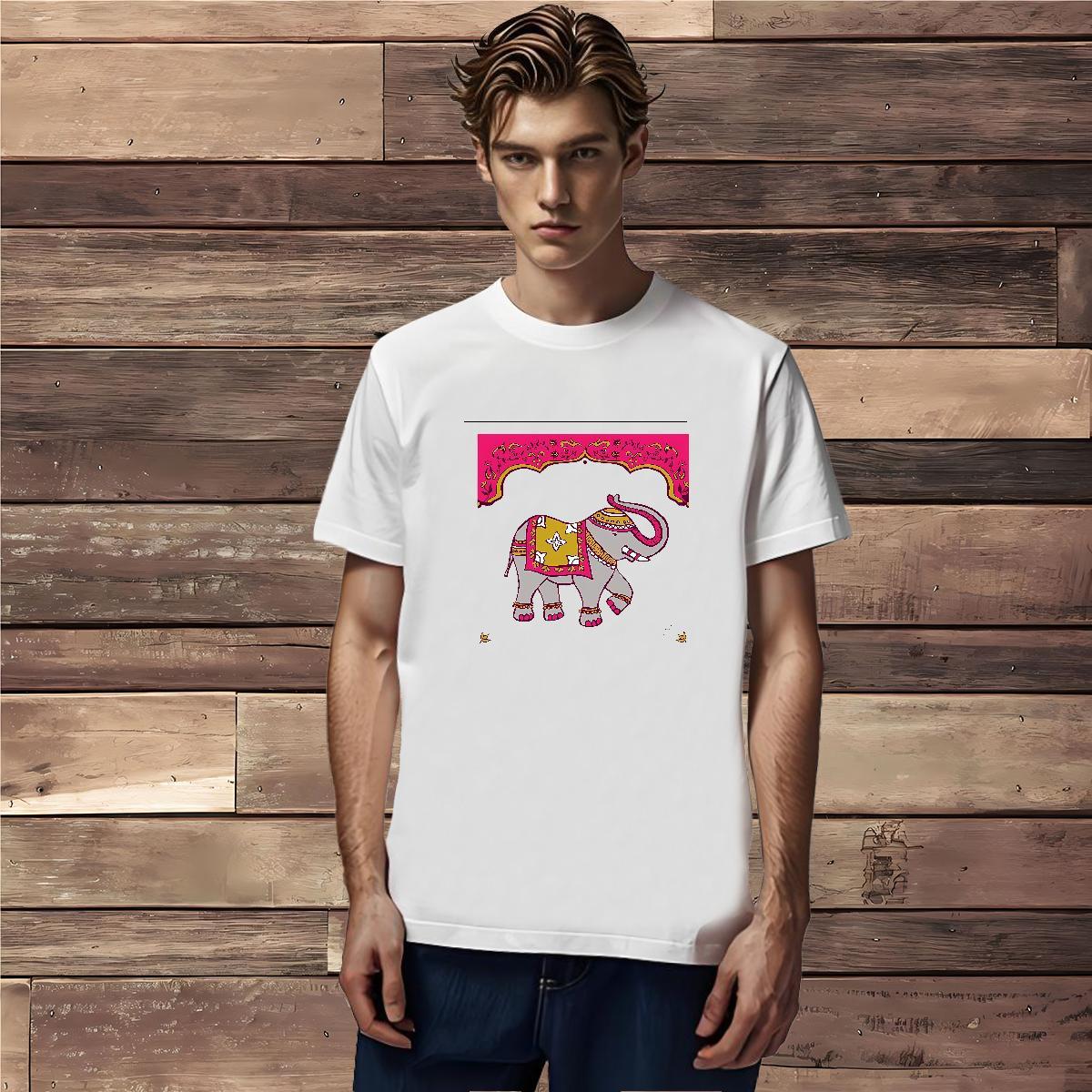 Customized Men T Shirts 100% Cotton 230g Elephant Sports Casual Clothings Breathable Crew Neck High Quality Men Tshirts Custom Print Oversized