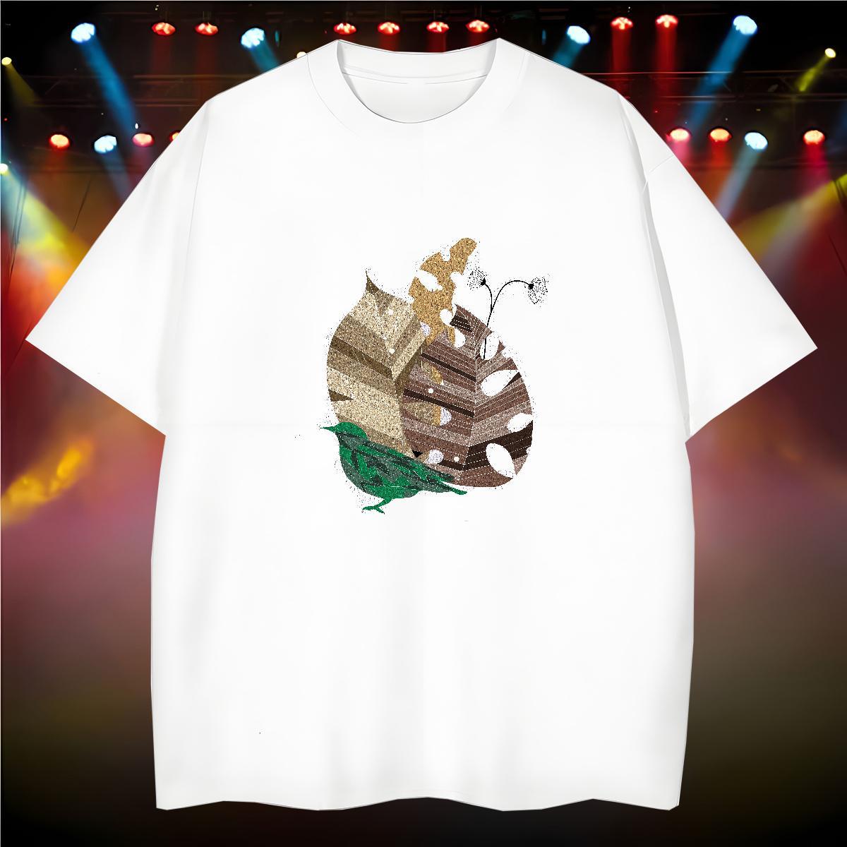 Mens T Shirts 100% Cotton 230g painting Hip Hop Breathable Short Sleeve Graphic Men Clothes T-Shirt 2024 New Soft Top Tees