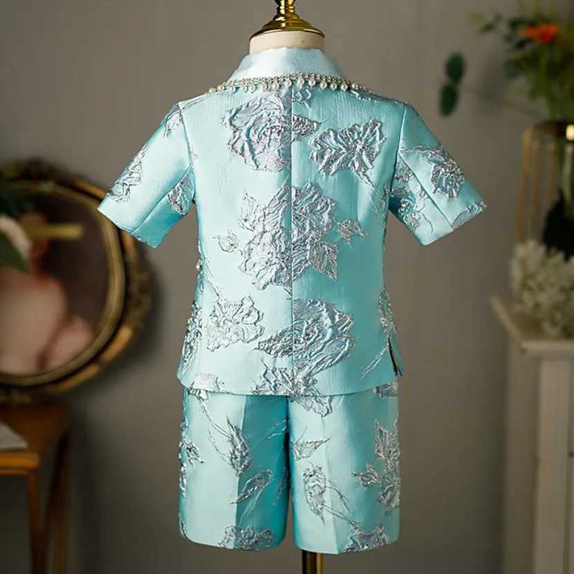 Suits 5PCS Childrens Suit New Fashion Stage Boys Piano Performance Clothes Wedding Birthday Baptism Party Prom Dress For Eid A2175