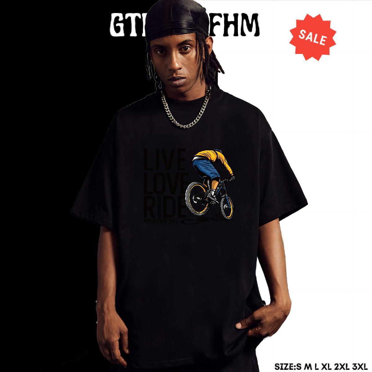 Loose Men Clothes T-Shirt 230g 100% Cotton Casual car DIY Printed Crew Neck Brand T Shirt For Man Wear