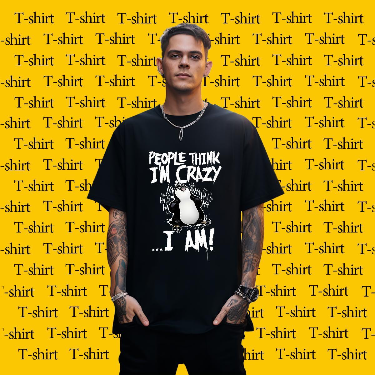 T shirt 100% Cotton 230g penguin Casual Short Sleeve O-Neck Custom Print Plus Size Men Tops Tees Fashion Cool Polos